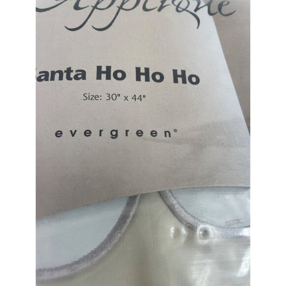 2007 Evergreen Appliqué Flag SANTA HO HO HO Winter Christmas 30"x44" - Picture 4 of 5